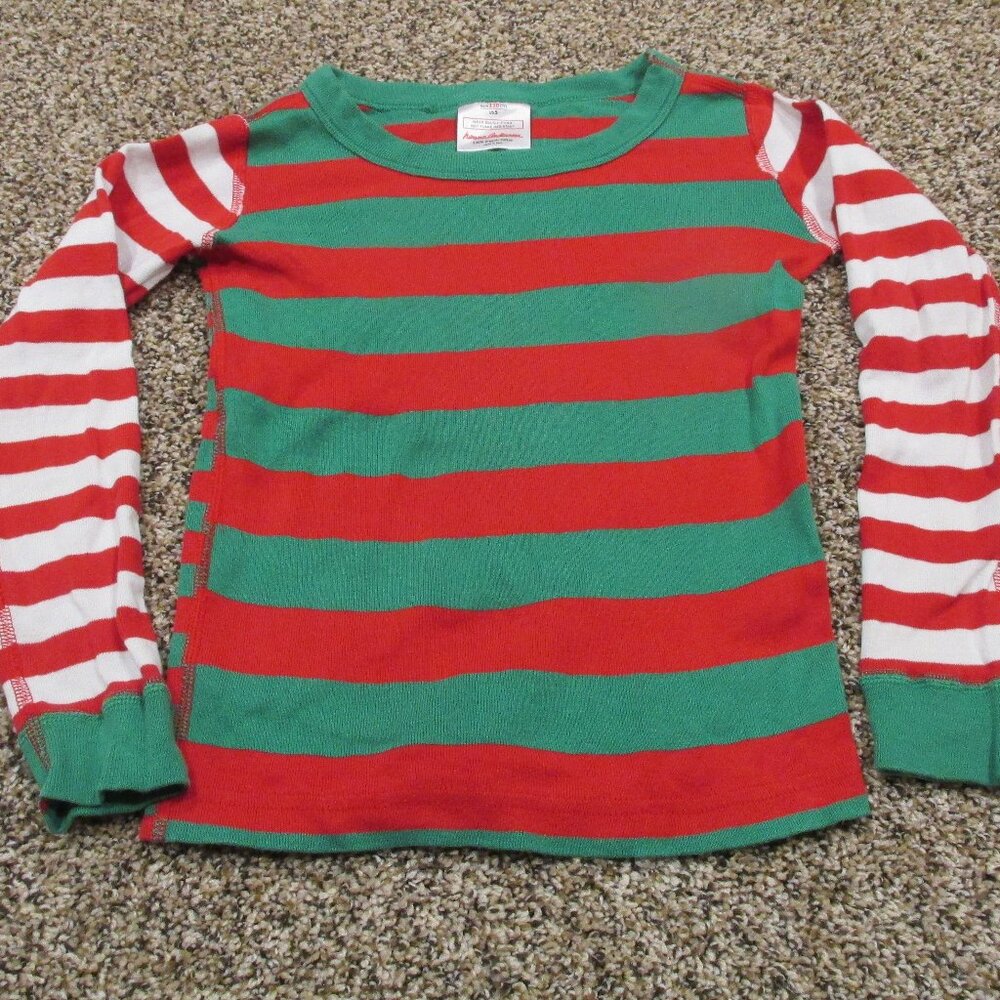 Christmas Pullover Pajama Shirt Toddler Boys 5 Red Green Long Sleeve Holiday